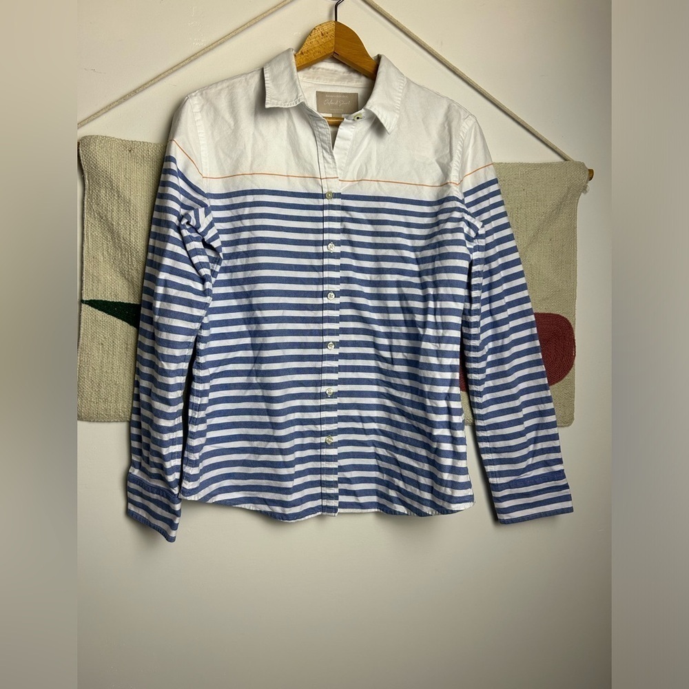Banana republic‎ Oxford Shirt Women’s Cotton long Sleeve top M western Cowgirl